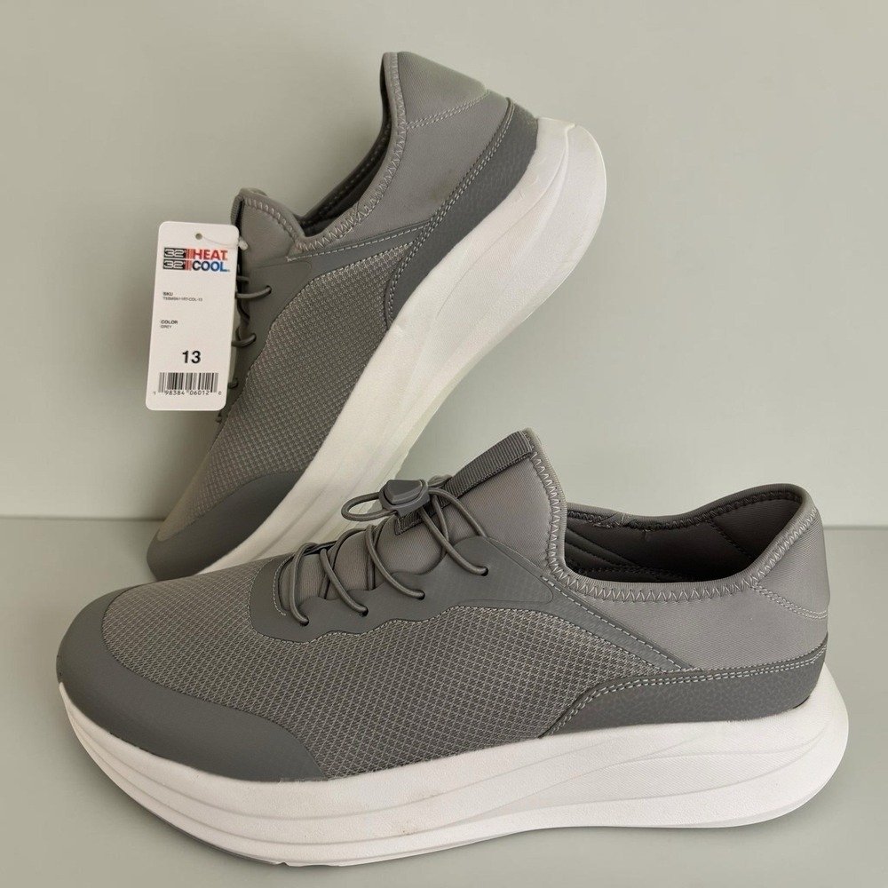 32 Degrees Heat + Cool Slip-On Shoes Gray Men's Size 13M NEW